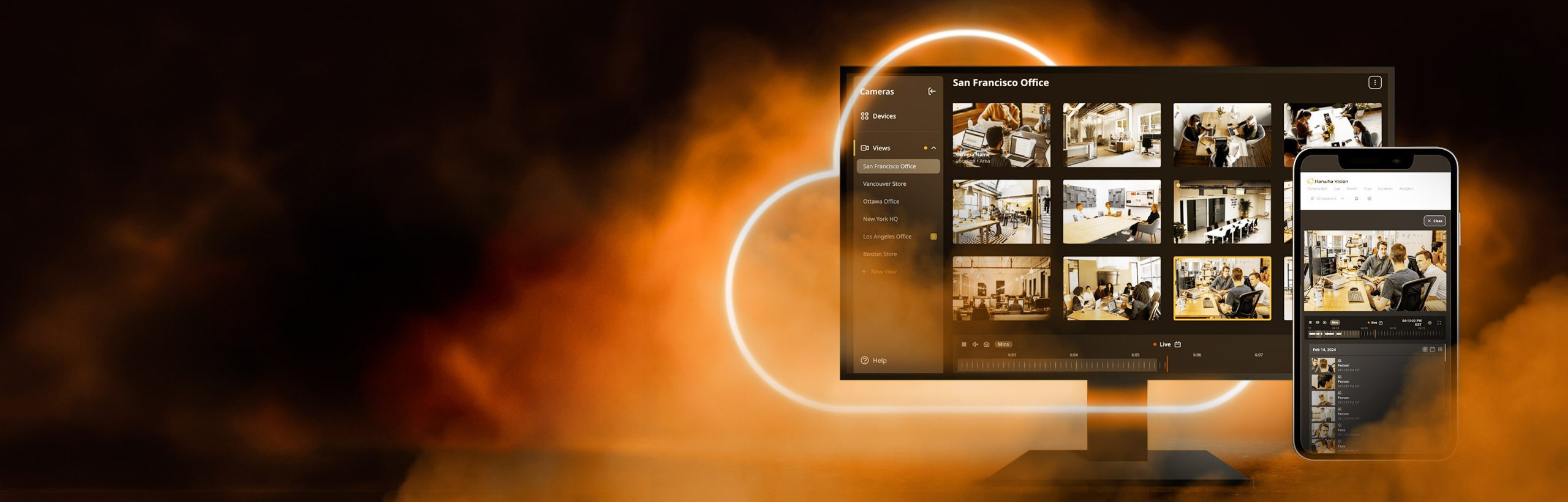 Filmmakers using cloud-based video management system.